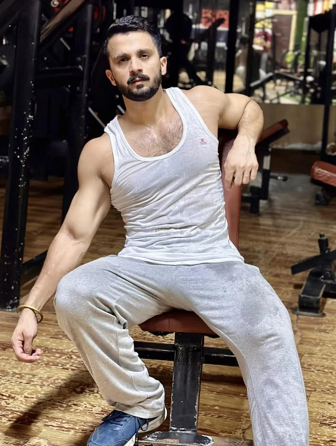 Before rajab and after rajab photo in gym