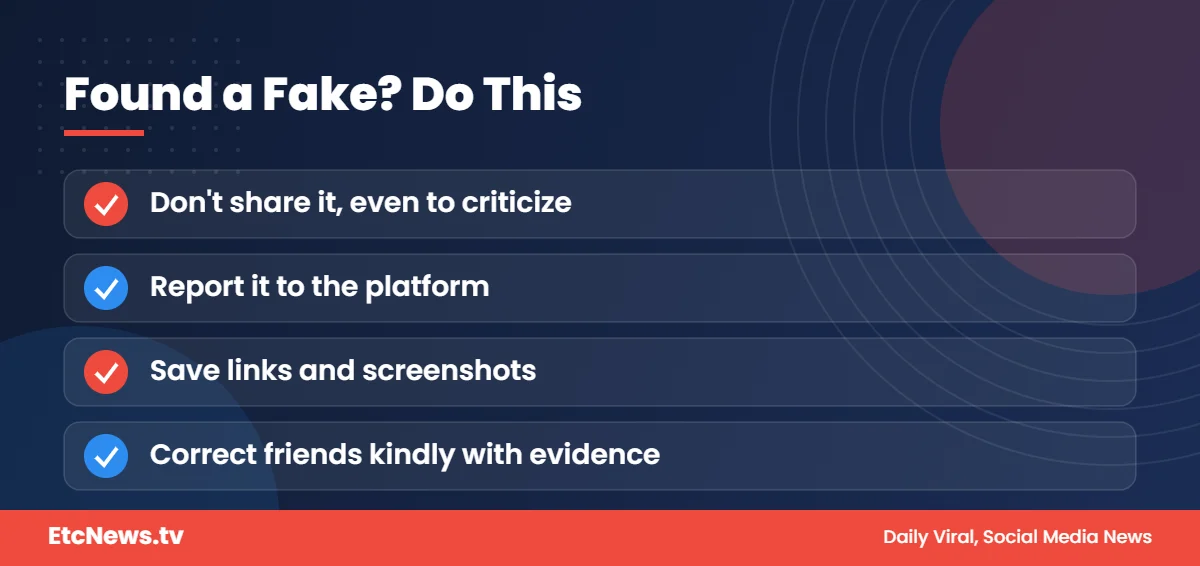 What to do if you find a deepfake or fake viral video